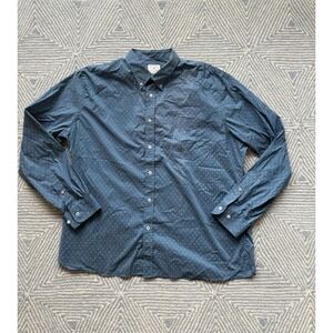 Brooks Brothers Red Fleece Long Sleeve‎ Button Shirt - Blue w/ Pattern - XXL